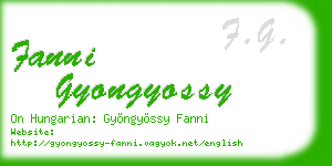 fanni gyongyossy business card